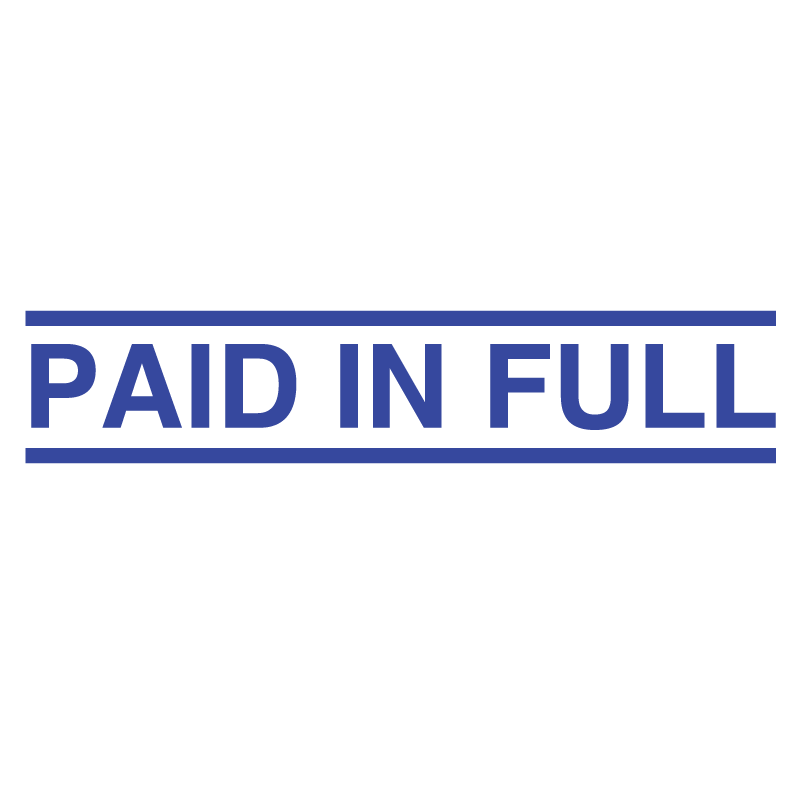 Double Line PAID IN FULL Stamp
