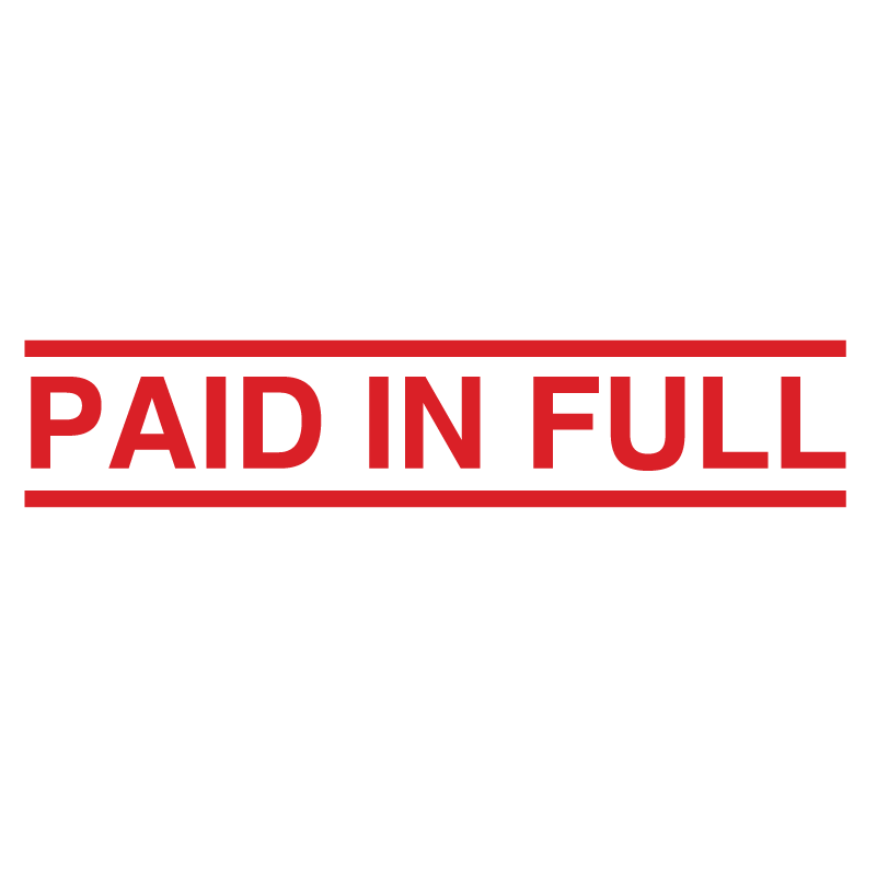 Double Line PAID IN FULL Stamp