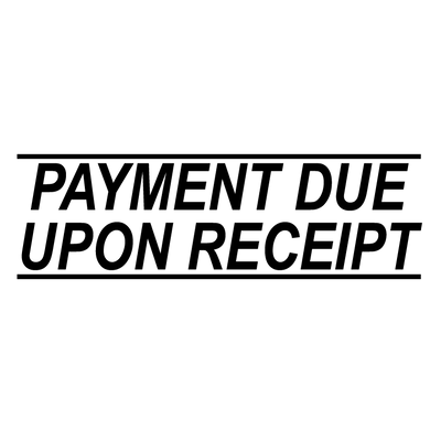 Italic PAYMENT DUE Stamp