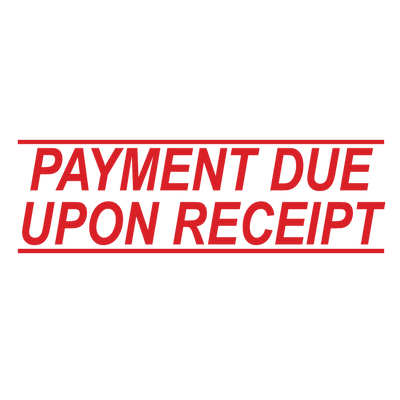 Italic PAYMENT DUE Stamp
