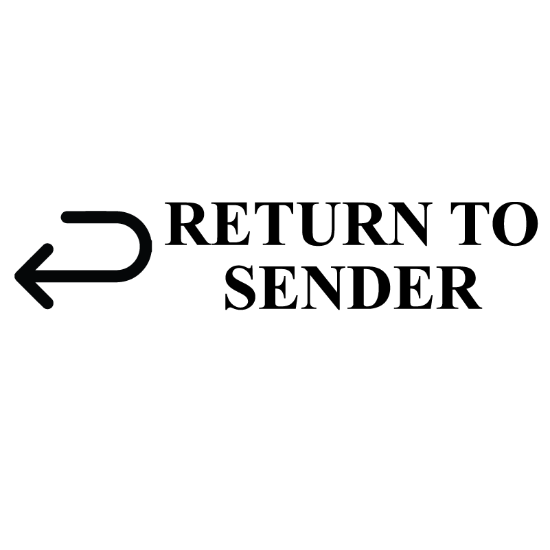 Arrow RETURN TO SENDER Stamp