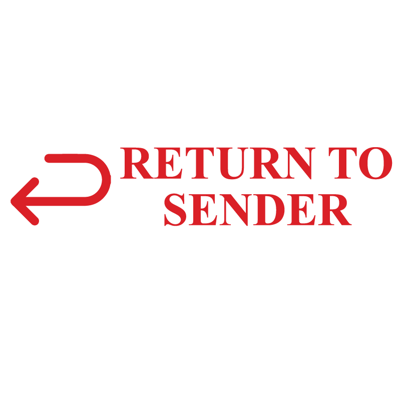 Arrow RETURN TO SENDER Stamp