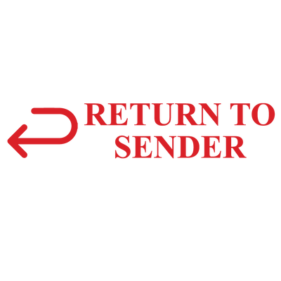 Arrow RETURN TO SENDER Stamp