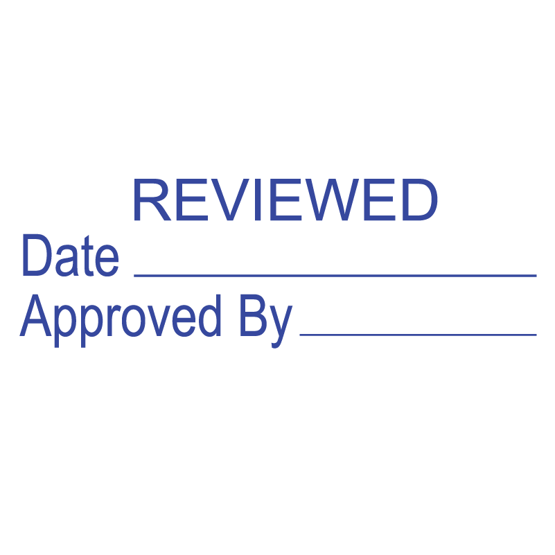 Date Line REVIEWED Stamp