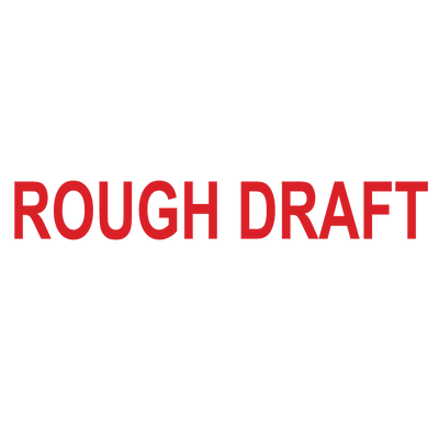 Bold ROUGH DRAFT Stamp