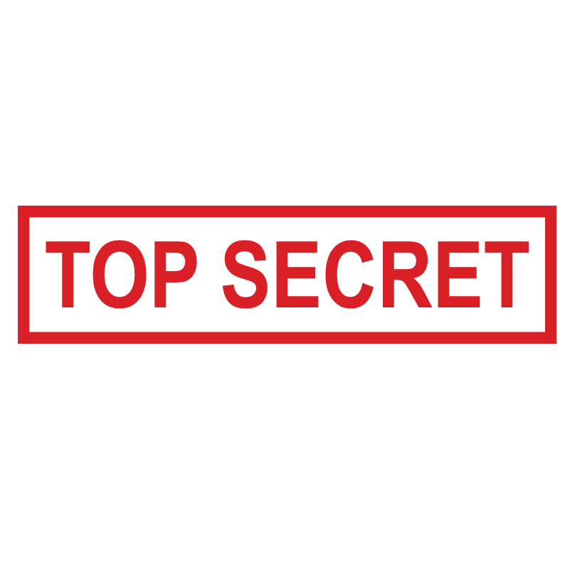 Box TOP SECRET Stamp
