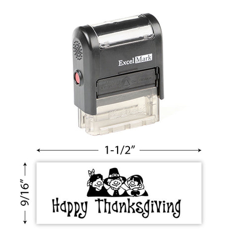 Happy Thanksgiving (Pilgrims) Stamp