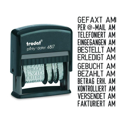 Trodat Printy German Phrase Date Stamp