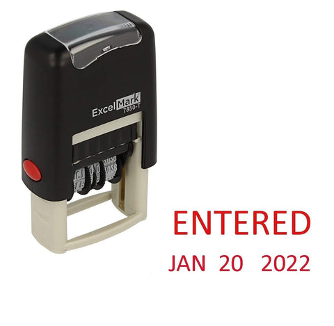 Small Entered Date Stamp
