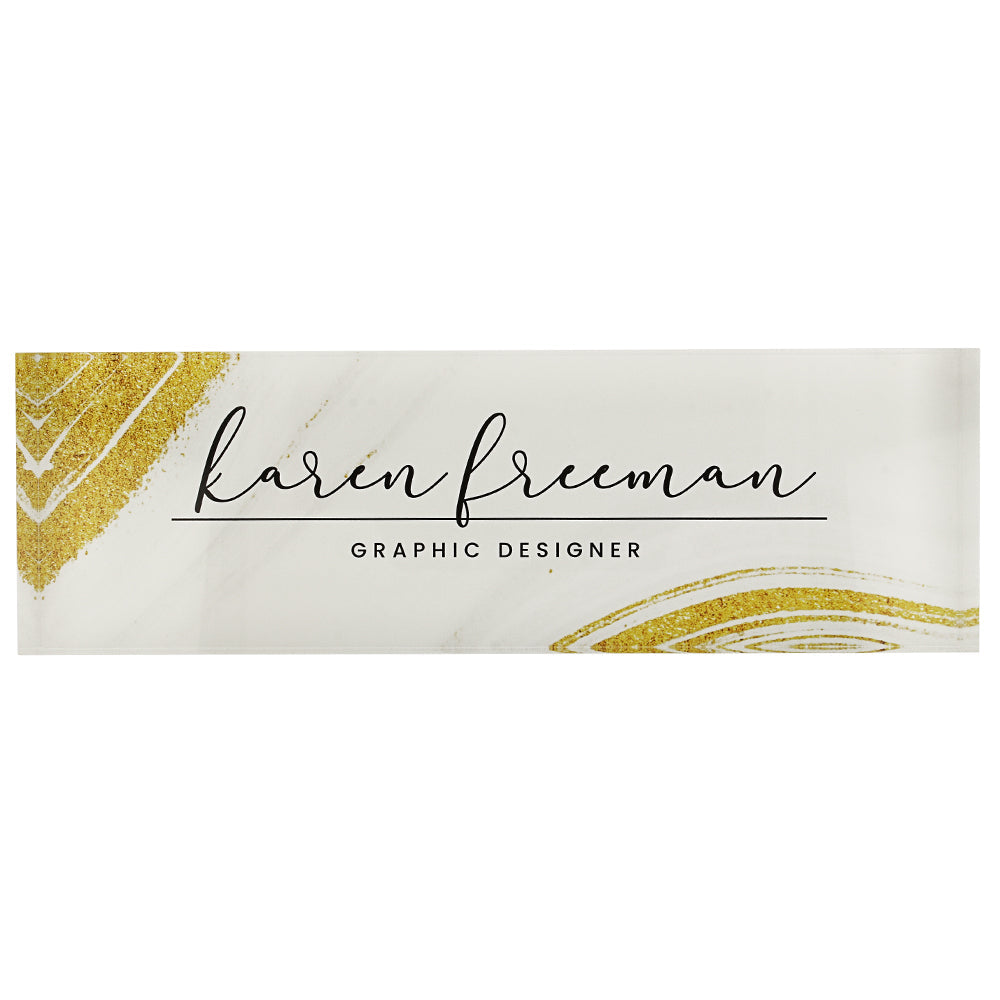 Marble Gold Acrylic Block Nameplate