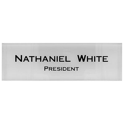 Clear Acrylic Block Nameplate