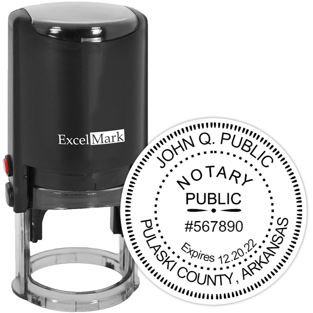 Round Arkansas Notary Stamp