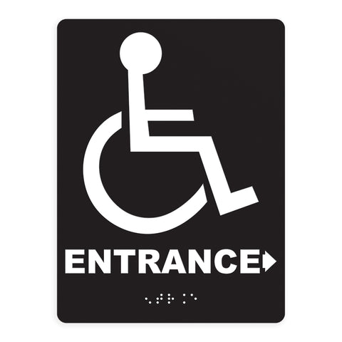ADA Compliant Entrance Right Arrow Access Sign