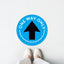 Blue One Way Only Arrow Floor Decal