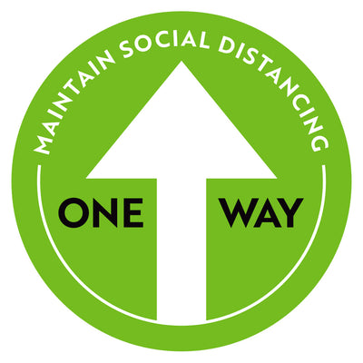 One Way Social Distancing Arrow Floor Decal