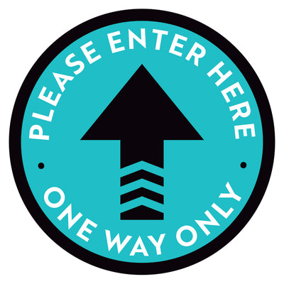 Please Enter Here Arrow Floor Decal