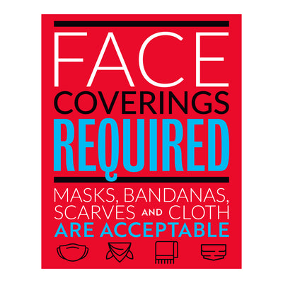 Face Coverings Required Sign