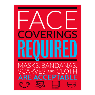 Face Coverings Required Decal