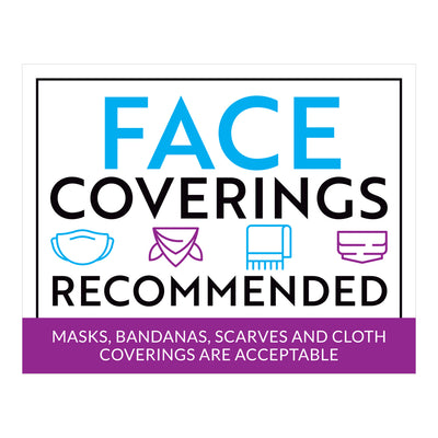 Face Coverings Recommended Sign