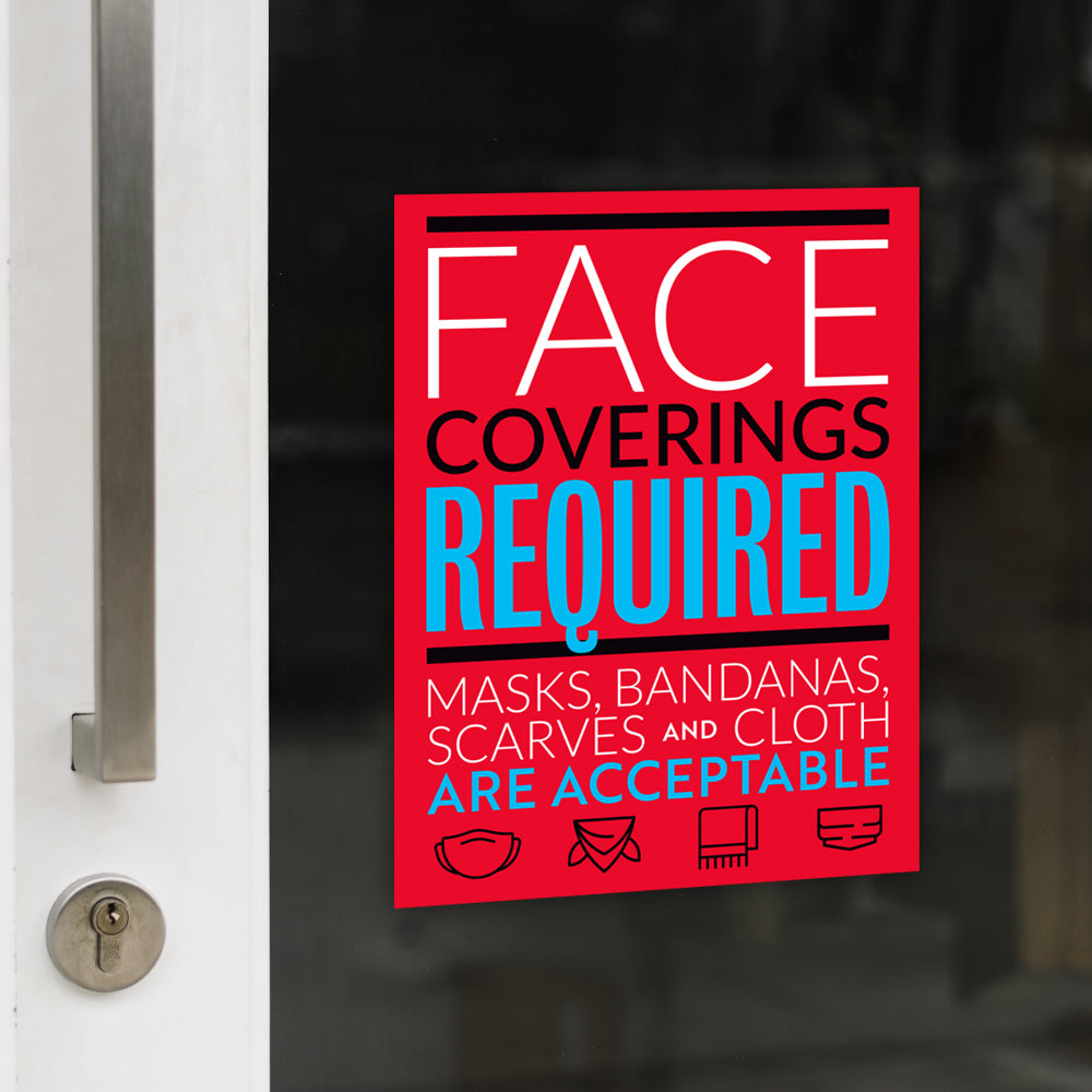 Face Coverings Required Decal