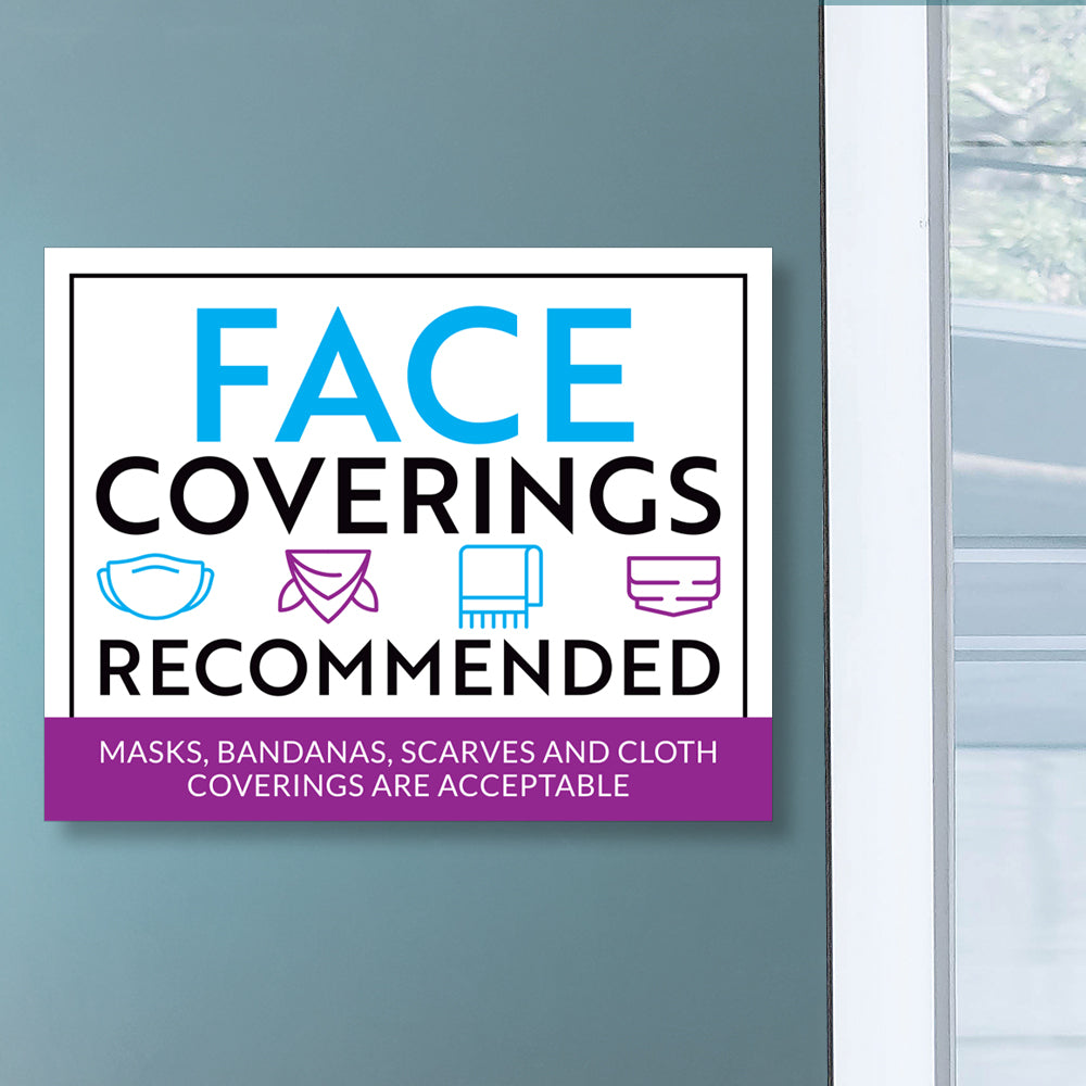 Face Coverings Recommended Decal
