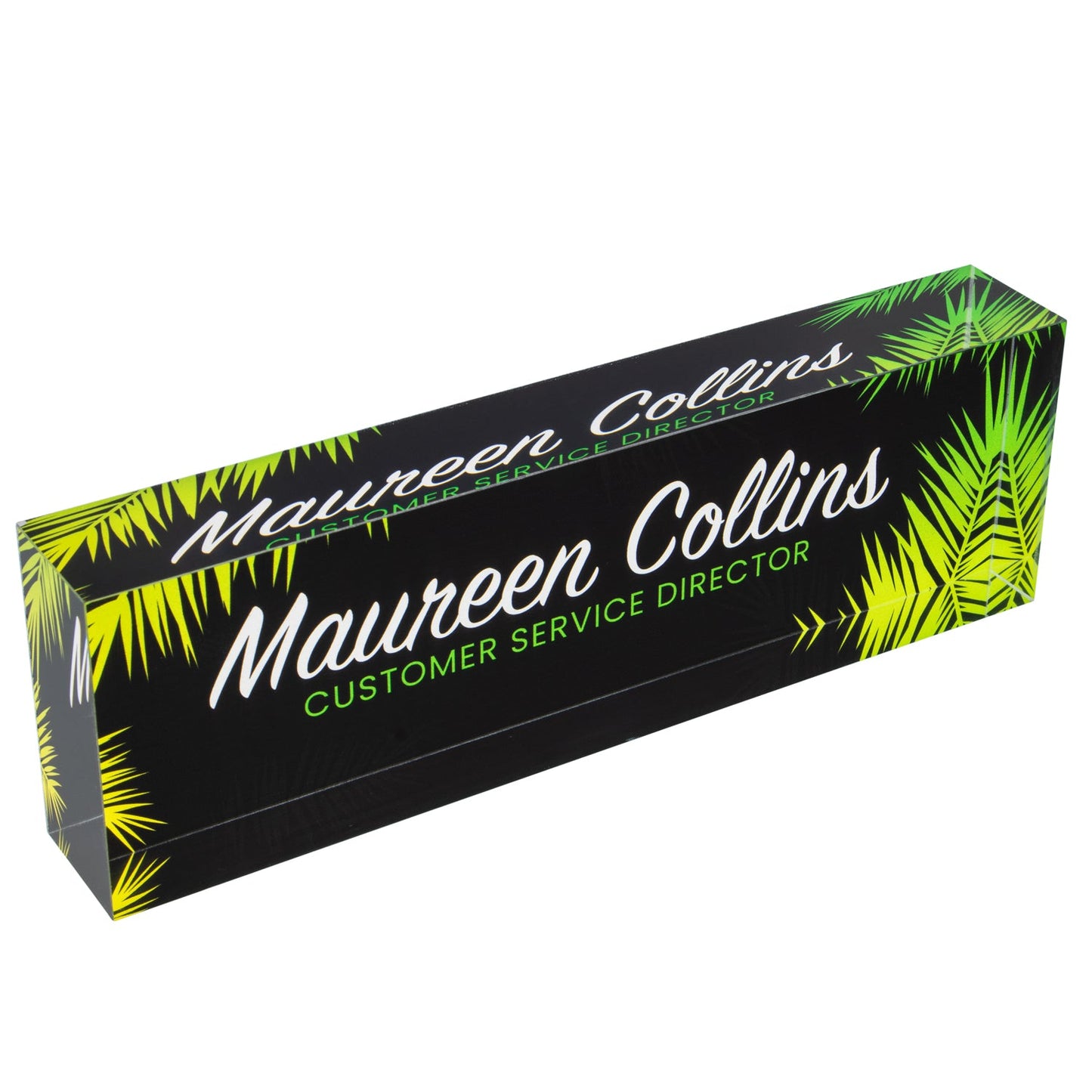 Tropical (Style 2) Acrylic Block Nameplate