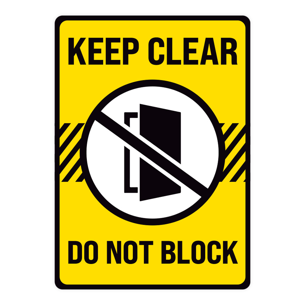 Keep Clear Do Not Block Door Warehouse Safety Sign ...
