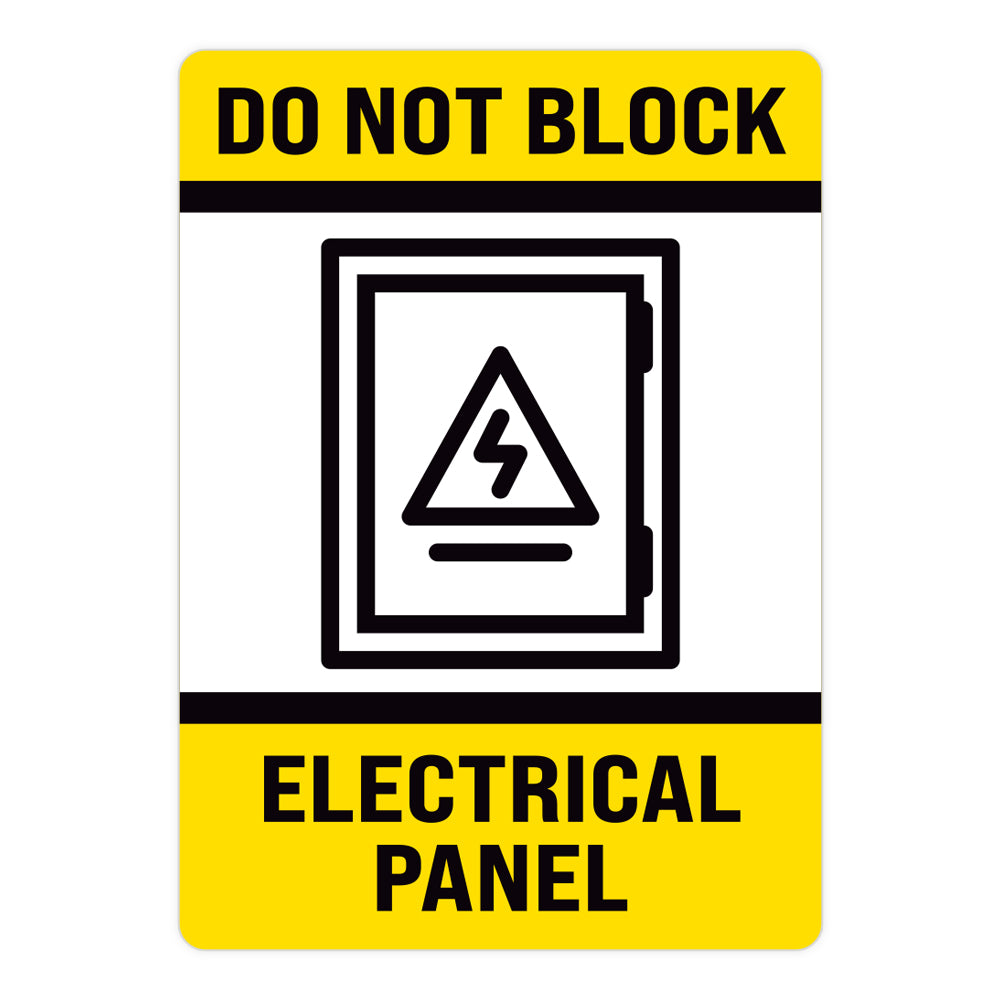 Do Not Block Electrical Panel Warehouse Safety Sign