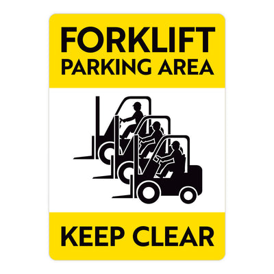 Forklift Parking Area Keep Clear Warehouse Safety Sign