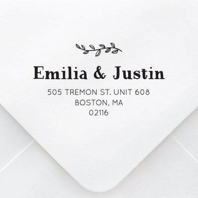 Magnolia Branch Address Stamp