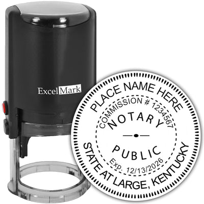 Round Kentucky Notary Stamp