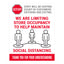 Limiting Store Occupancy Decal