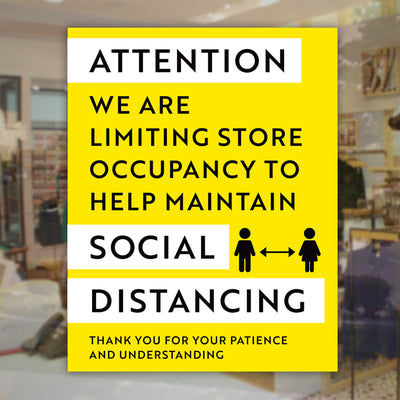 Attention Limiting Store Occupancy Decal