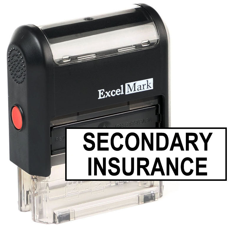 Insurance Stamp Example Secondary Insurance Stamp – DiscountRubberStamps.com