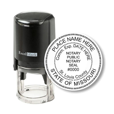 Round Self-Inking Missouri Notary Stamp