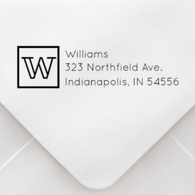 Boxed Monogram Address Stamp