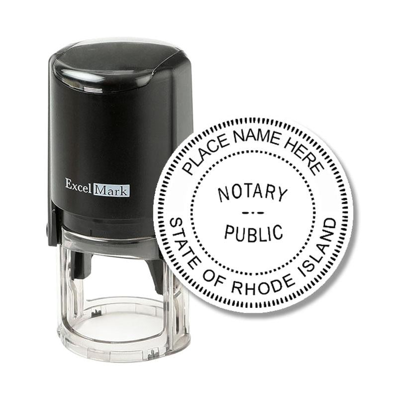 Round Rhode Island Notary Stamp