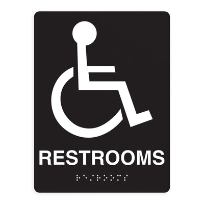 ADA Compliant Restrooms Sign