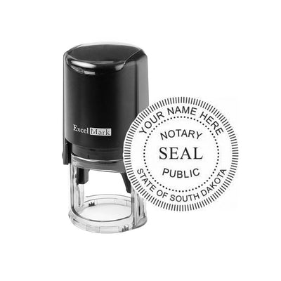 Round South Dakota Notary Stamp