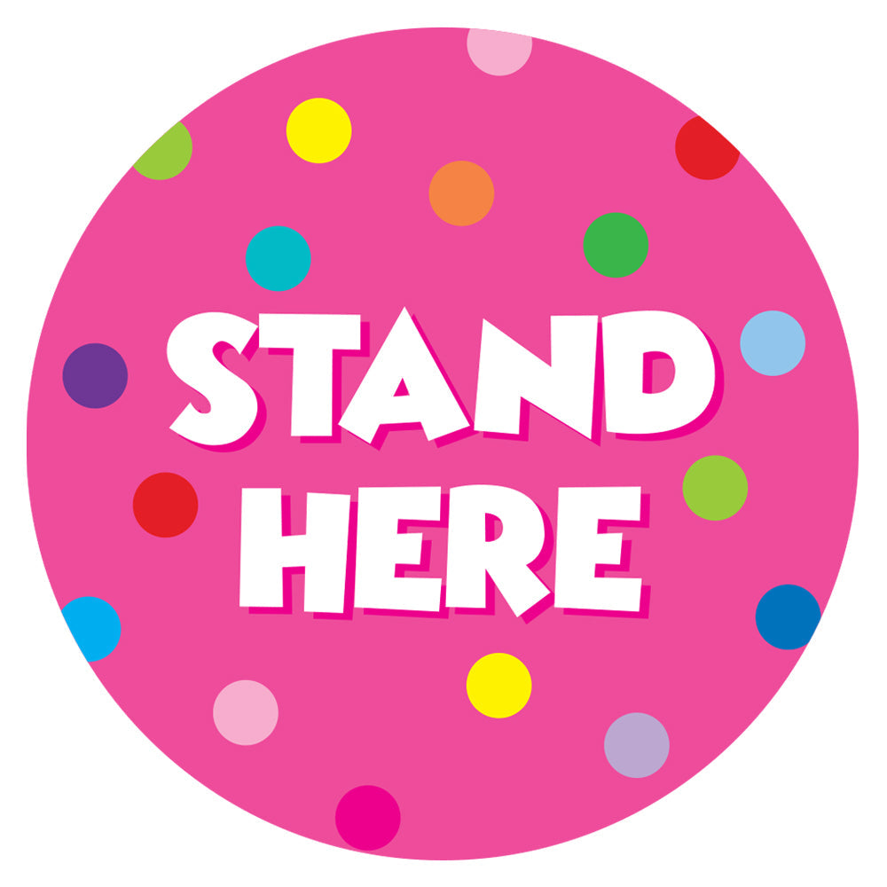 Stand Here Classroom Floor Decal
