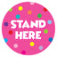 Stand Here Classroom Floor Decal