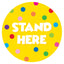 Stand Here Classroom Floor Decal