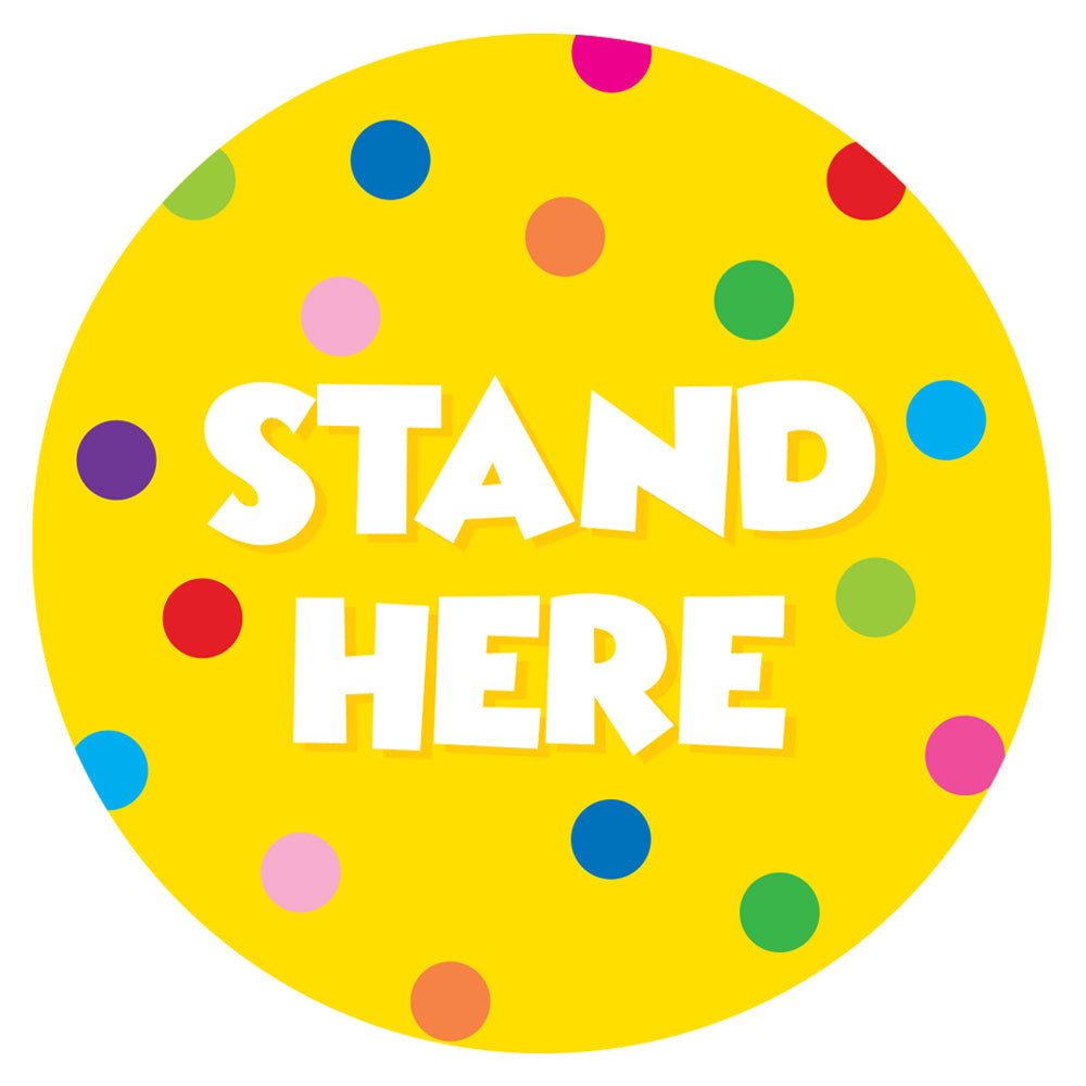 Stand Here Classroom Floor Decal