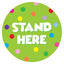Stand Here Classroom Floor Decal