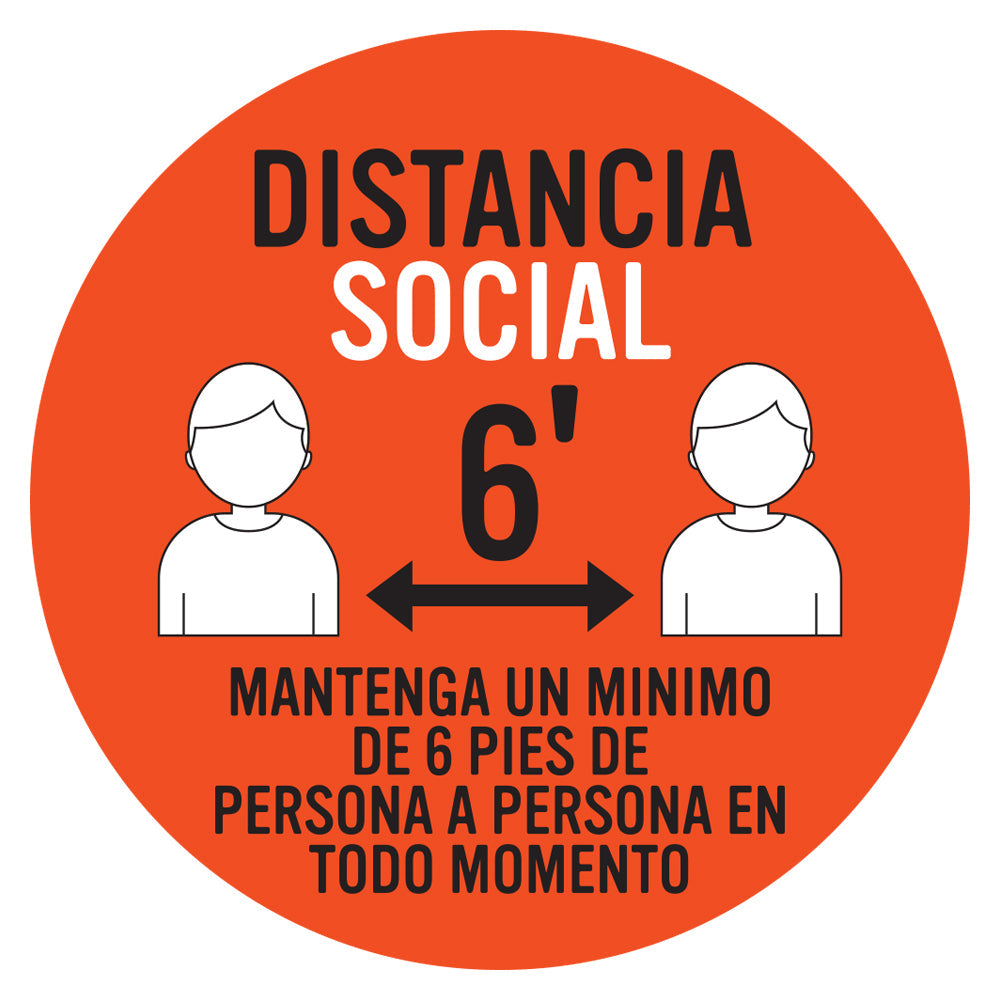Etiquetas De Piso De 6 Pies De Distancia Social