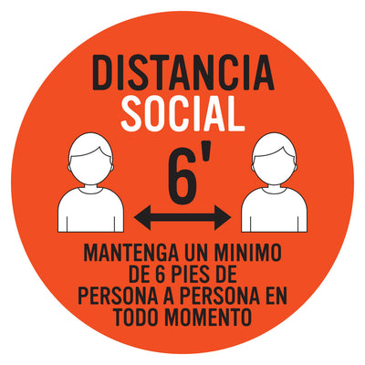 Etiquetas De Piso De 6 Pies De Distancia Social