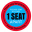 Please Stay 1 Seat Apart Chair Decal