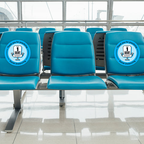 Stay 1 Seat Apart Chair Decal
