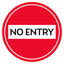 No Entry Floor Decal