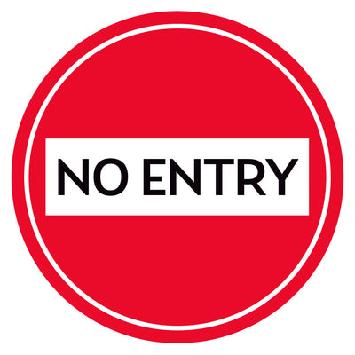 No Entry Floor Decal